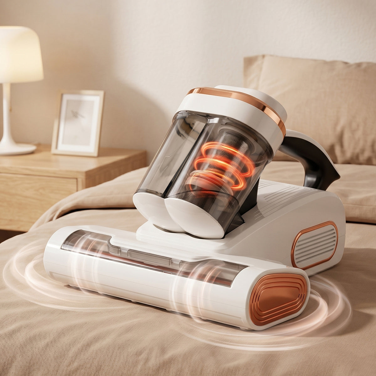 15KPa Cordless Mattress Vacuum Cleaner with UV Care & 140°F Heat