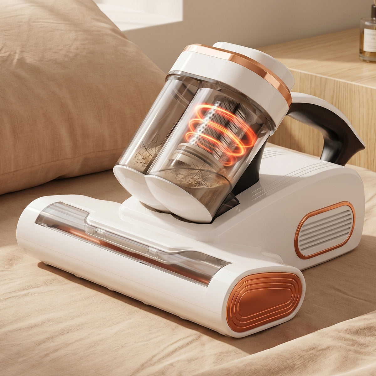 15KPa Cordless Mattress Vacuum Cleaner with UV Care & 140°F Heat