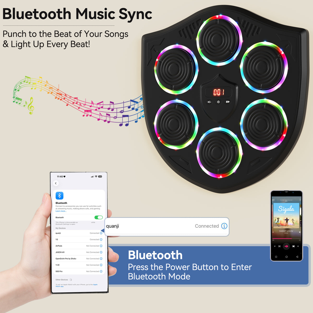 Smart Music Boxing Machine for Adults and Kids