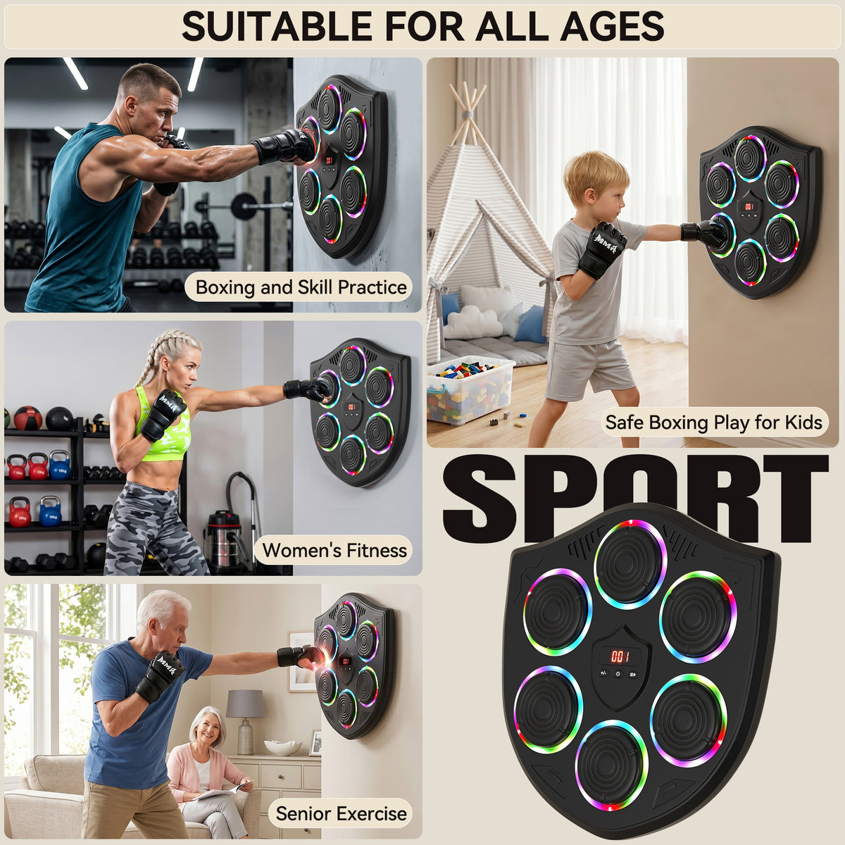 Smart Music Boxing Machine for Adults and Kids