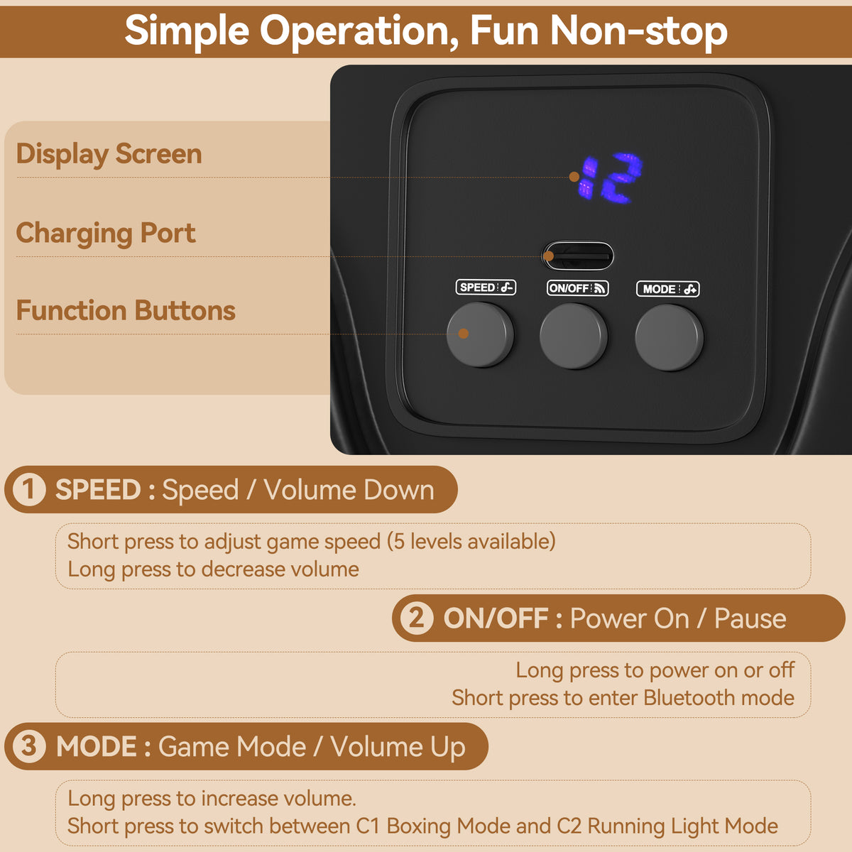 Smart Music Punching Machine for Kids