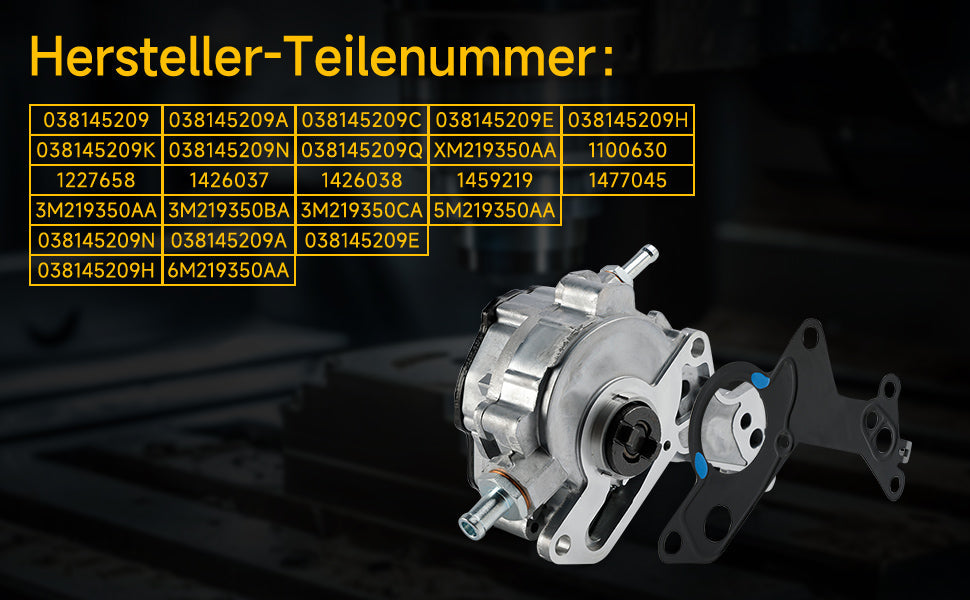 Vacuum Pump For Audi A2 A3 A4 A6 2000-2010 1.4 TDI/1.9 TDI/2.0 TDI 038145209