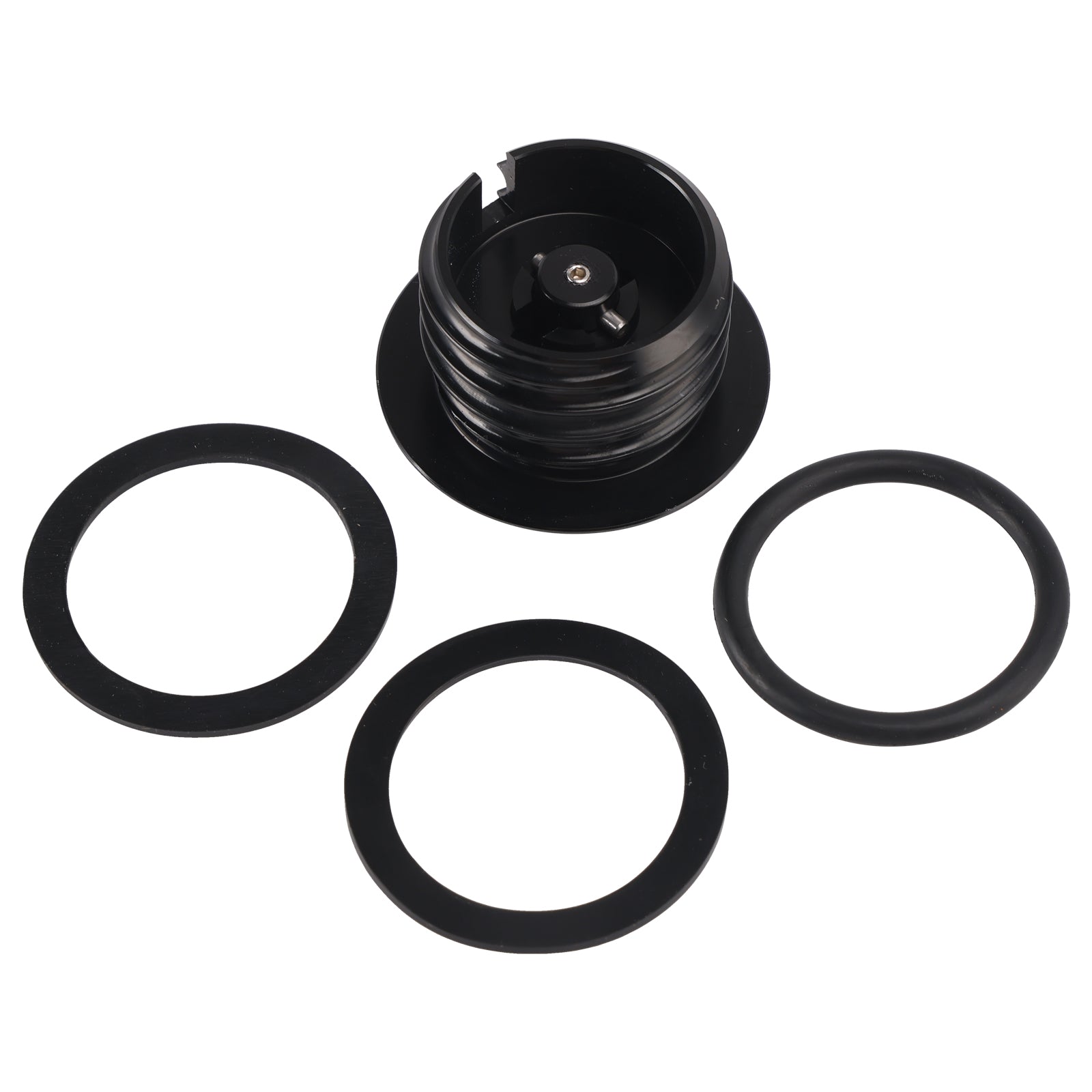 Pop Up Vented Gas Cap Set Black For Softail Low Rider Dyna Sport Super Glide