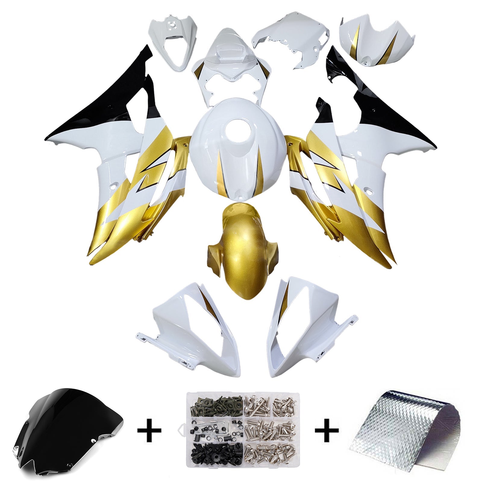 Injection Fairing Kit Bodywork Plastic ABS For Yamaha YZFR6 YZF-R6 2008-2016