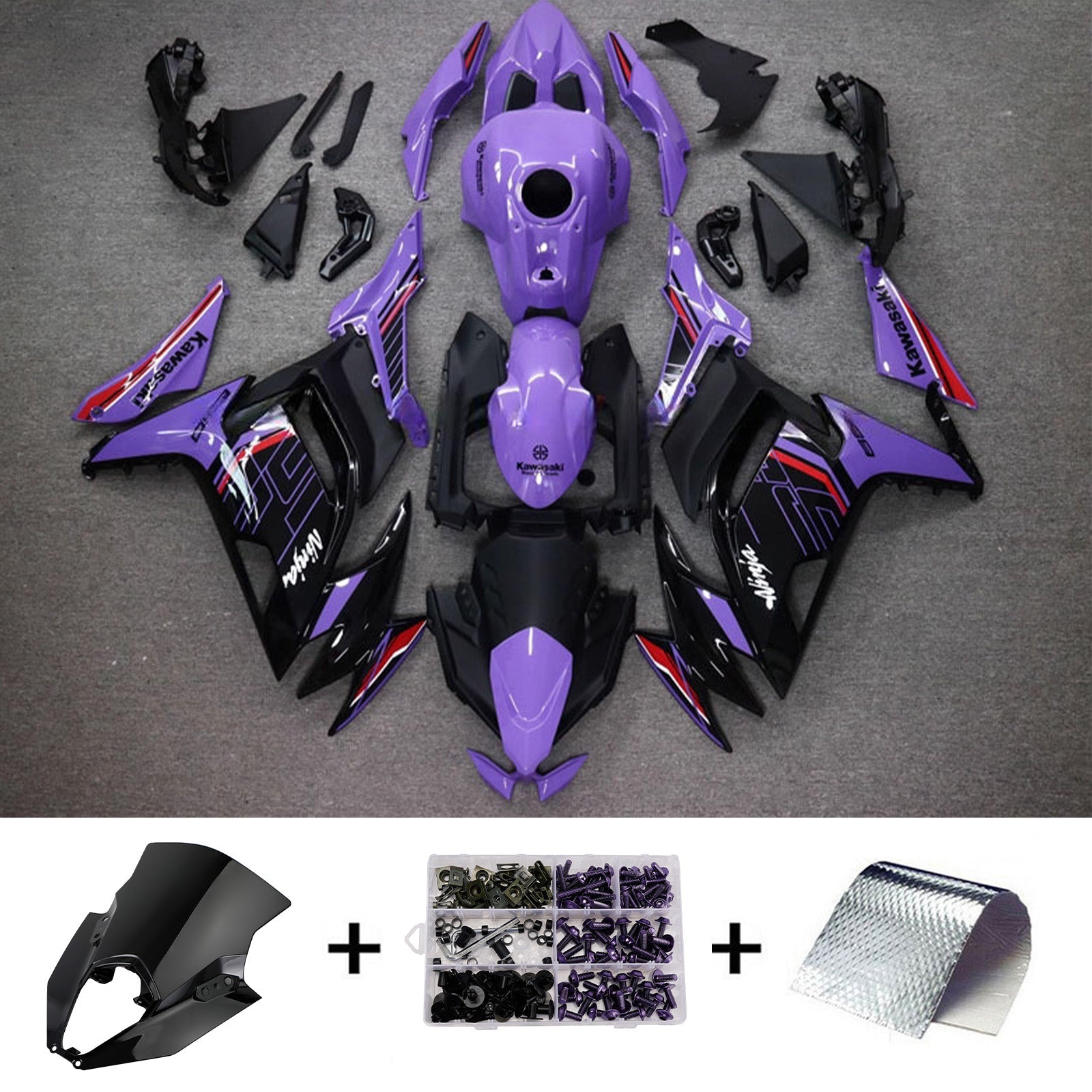 Injection Fairing Kit Bodywork ABS fit For Kawasaki ER-6F Ninja650 2020-2025