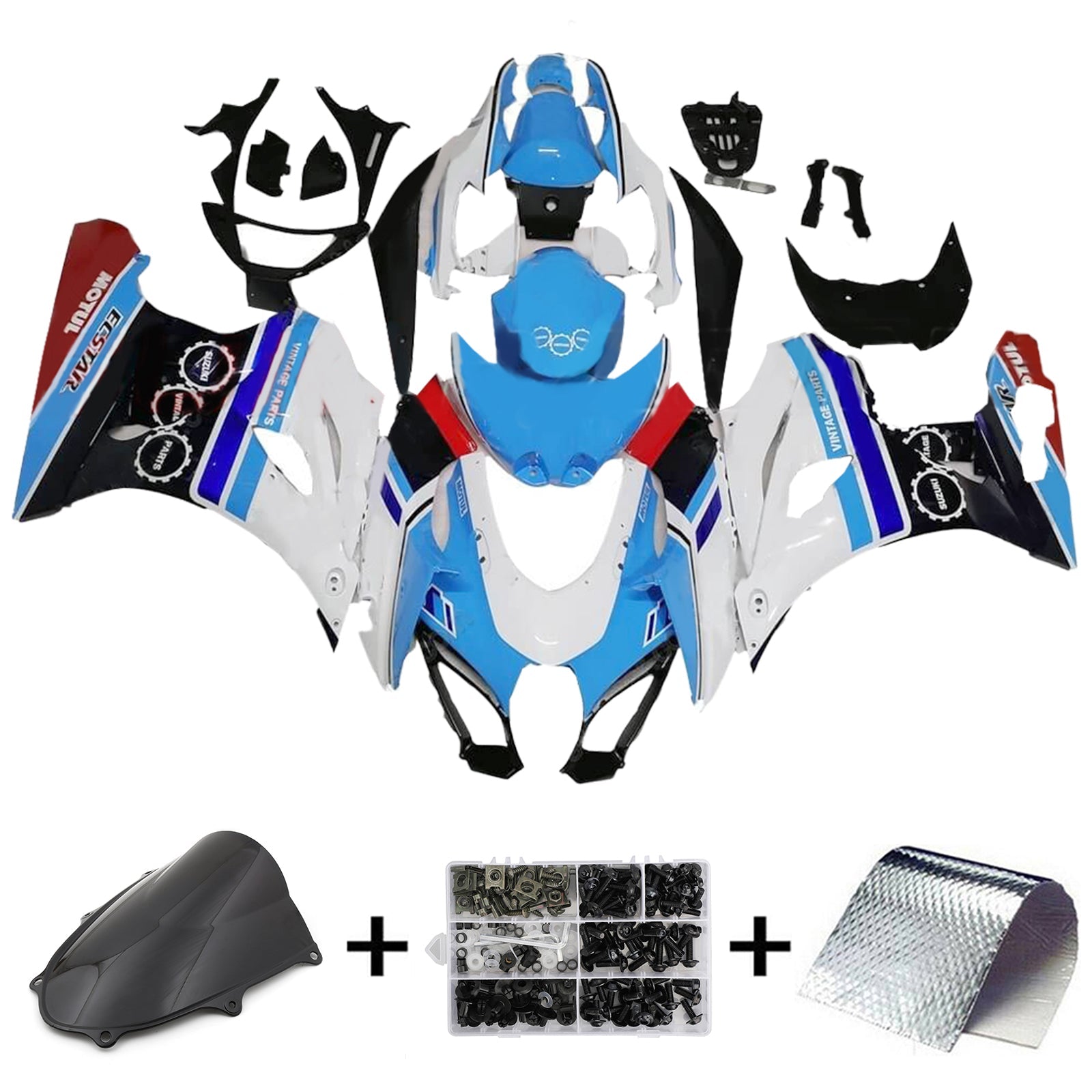 2017-2025 Suzuki GSXR1000 K17 Injection Fairing Kit Bodywork Plastic ABS #101