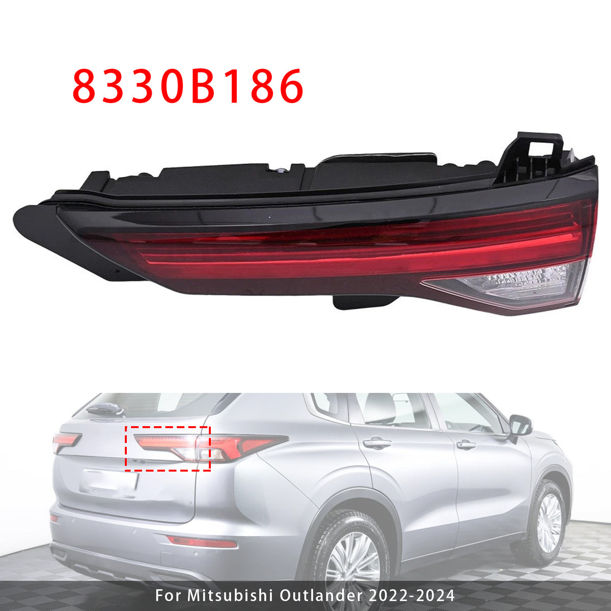 2023 Mitsubishi Outlander PHEV ES, SE, SE Tech, SEL, SEL Premium, SEL Touring 2.4L L4 - Electric/Gas Right Inner Rear Brake Tail Light 8330B186 Generic