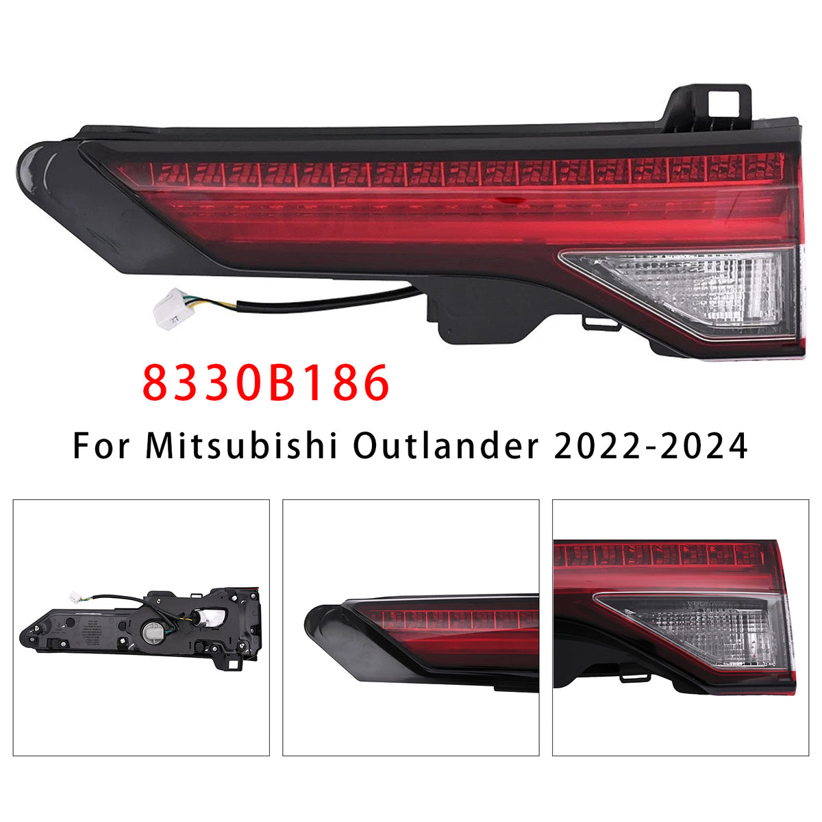 2023 Mitsubishi Outlander PHEV ES, SE, SE Tech, SEL, SEL Premium, SEL Touring 2.4L L4 - Electric/Gas Right Inner Rear Brake Tail Light 8330B186 Generic