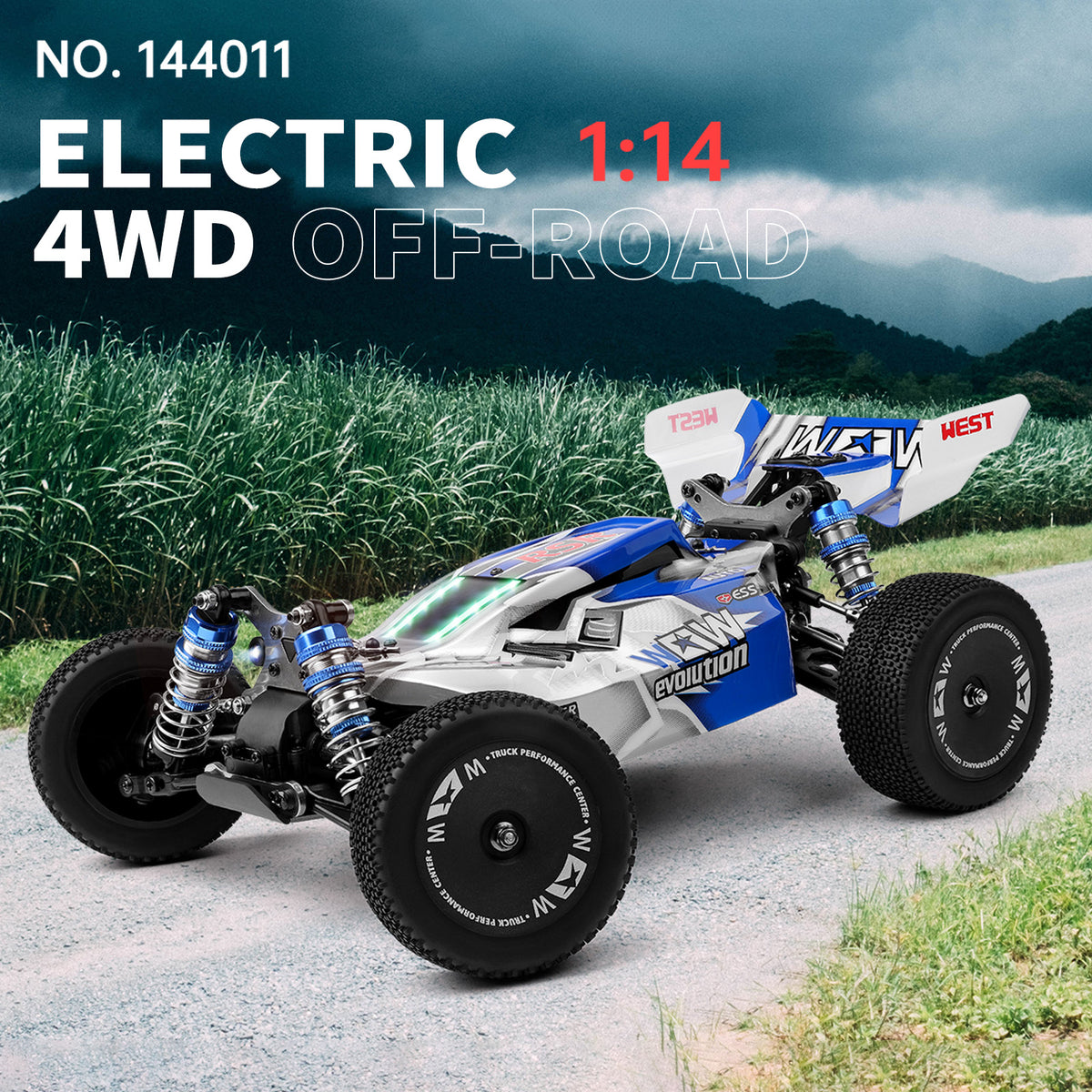WLtoys 144011 1/14 65km/h 2.4G 4WD Off-Road Fast RC Car With Lighting Toy Gift