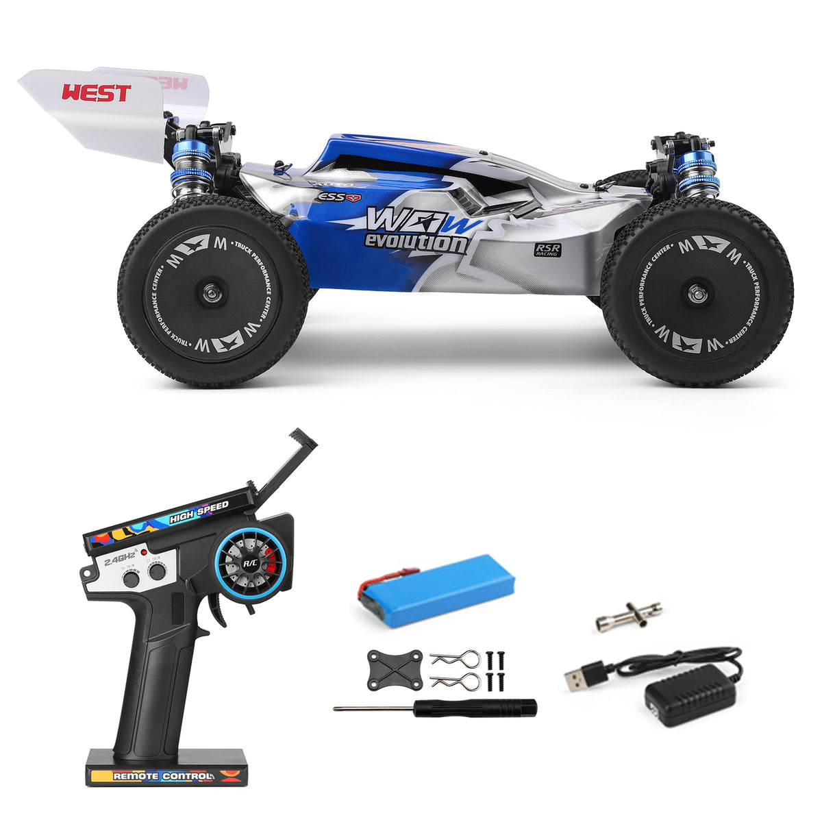 WLtoys 144011 1/14 65km/h 2.4G 4WD Off-Road Fast RC Car With Lighting Toy Gift