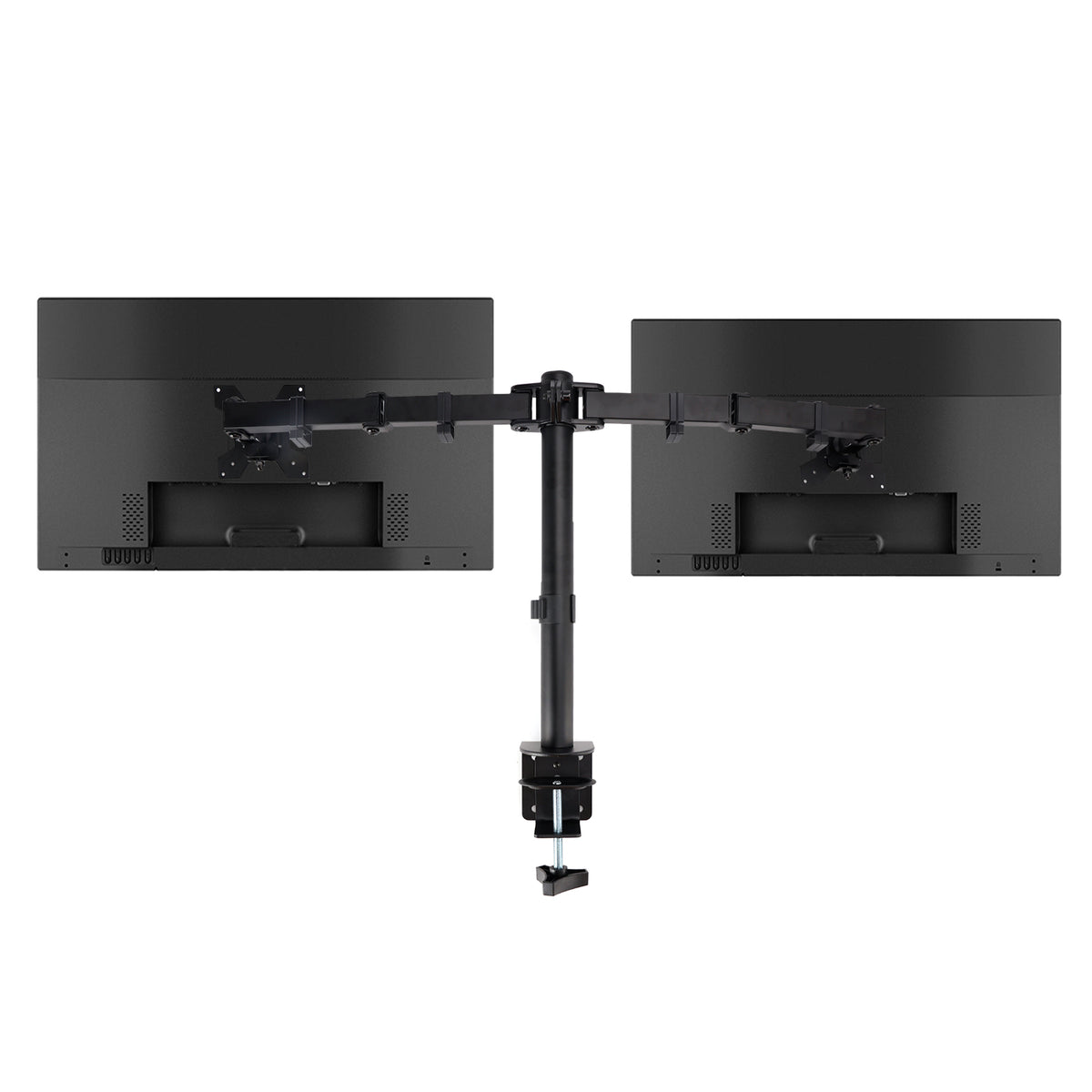 Double Dual Display Computer Monitor Arm Mount Desk Stand 17"-27" Screen LED LCD