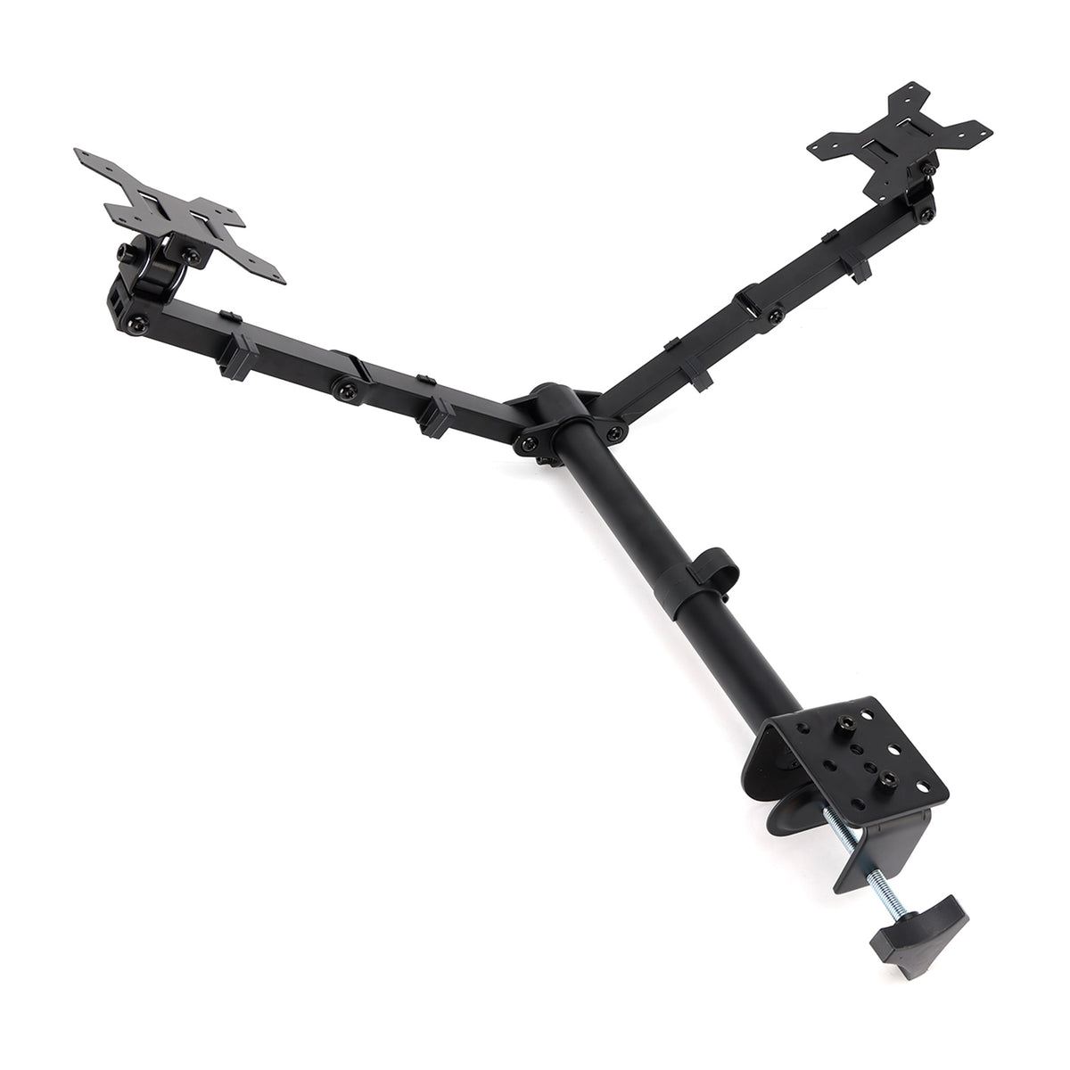 Double Dual Display Computer Monitor Arm Mount Desk Stand 17"-27" Screen LED LCD