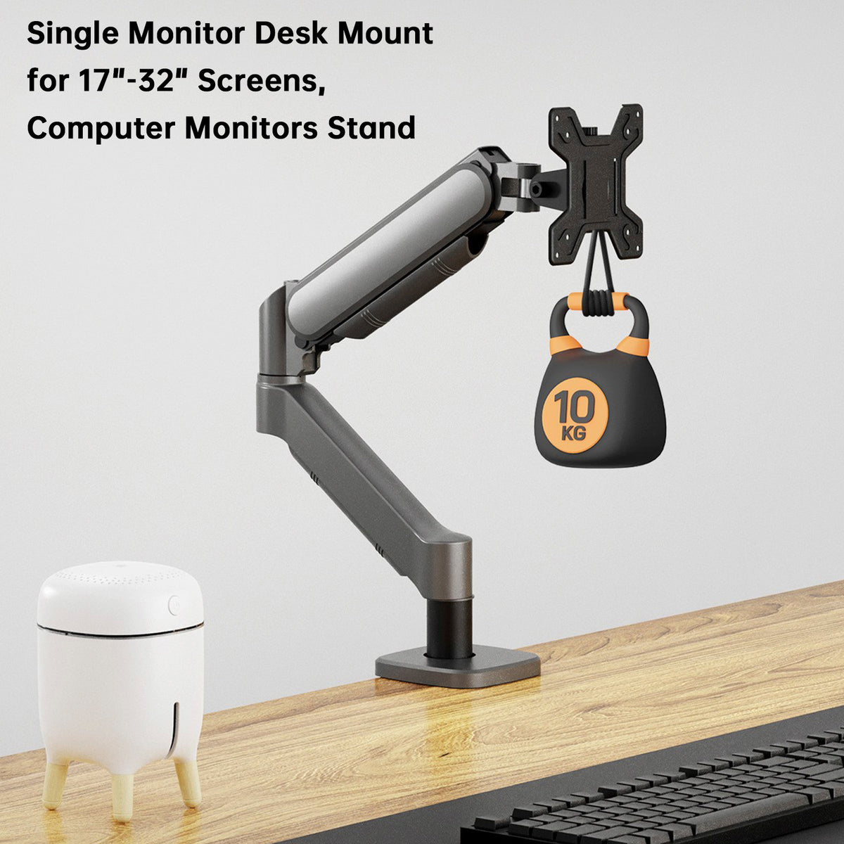 Single Monitor Desk Mount for 17"-32" Screens 2-9kg Load Computer Monitors Stand