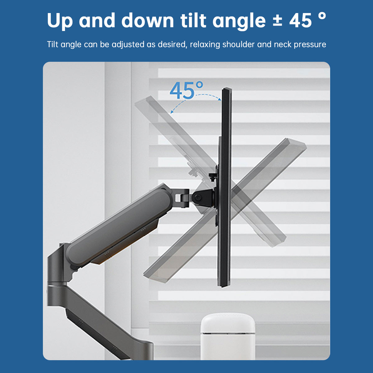 Single Monitor Desk Mount for 17"-32" Screens 2-9kg Load Computer Monitors Stand
