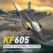 KF605 2.4GHz 4CH Remote Control Glider Airplane Toy Gift With 2 Batteries Black
