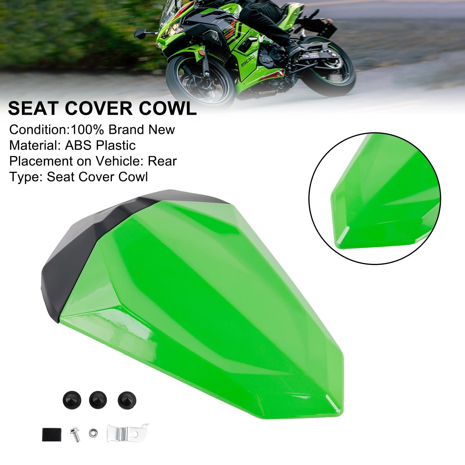 2024-2025 Kawasaki Ninja 500 EX500R Z500 Tail Rear Seat Fairing Cowl
