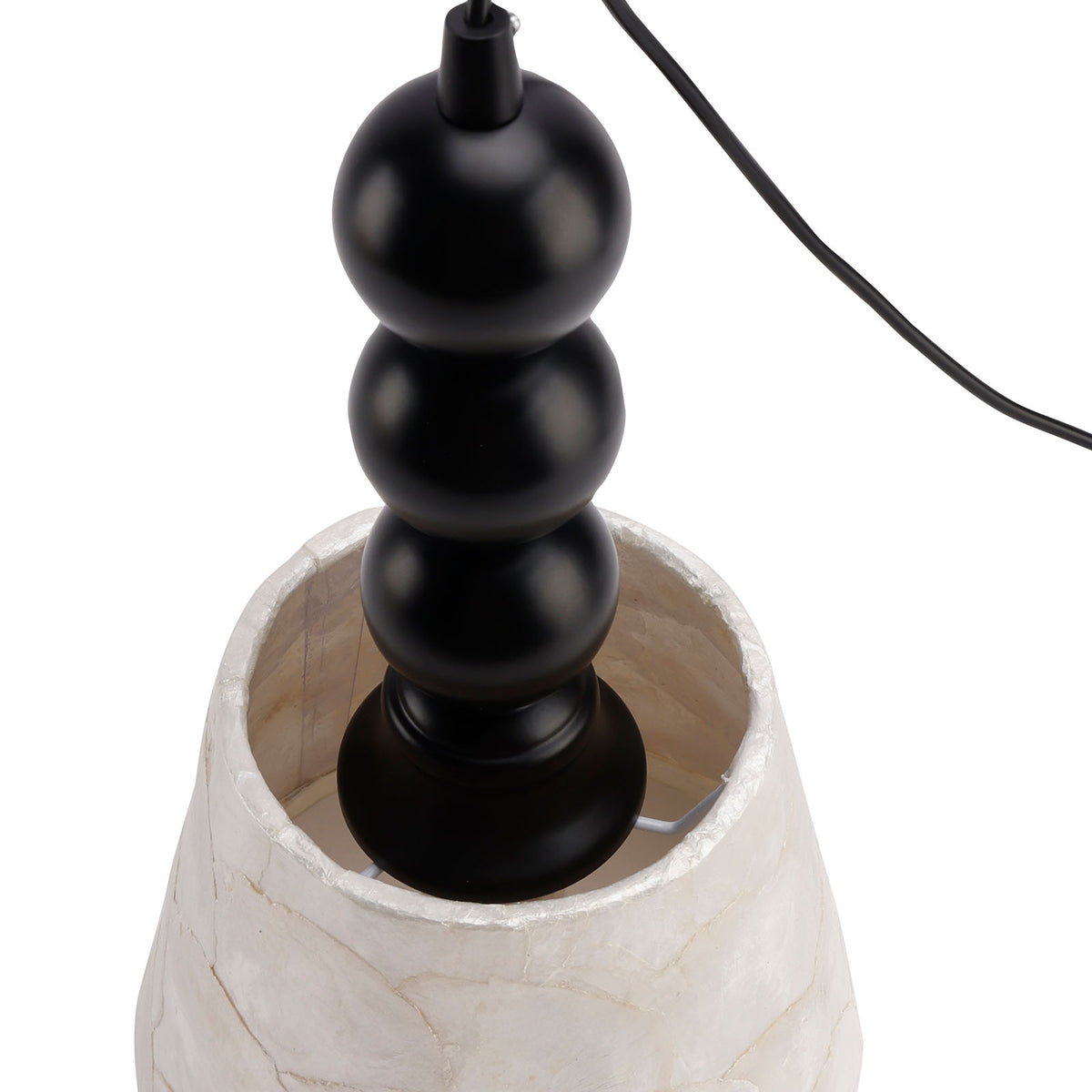 1-light 6.9" Natural Capiz Seashell Pendant Light