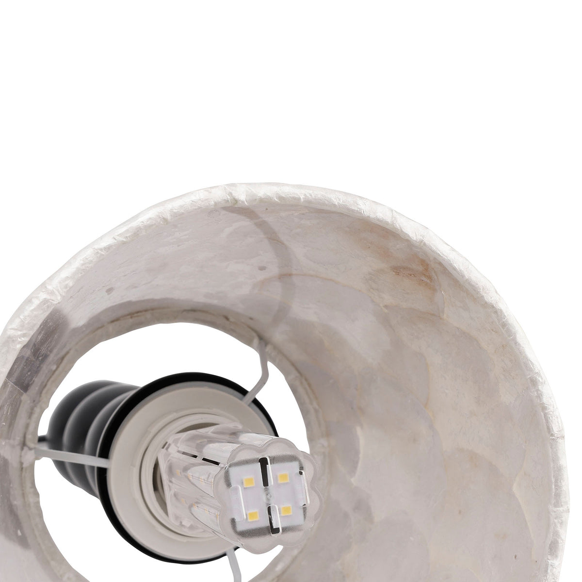 1-light 6.9" Natural Capiz Seashell Pendant Light