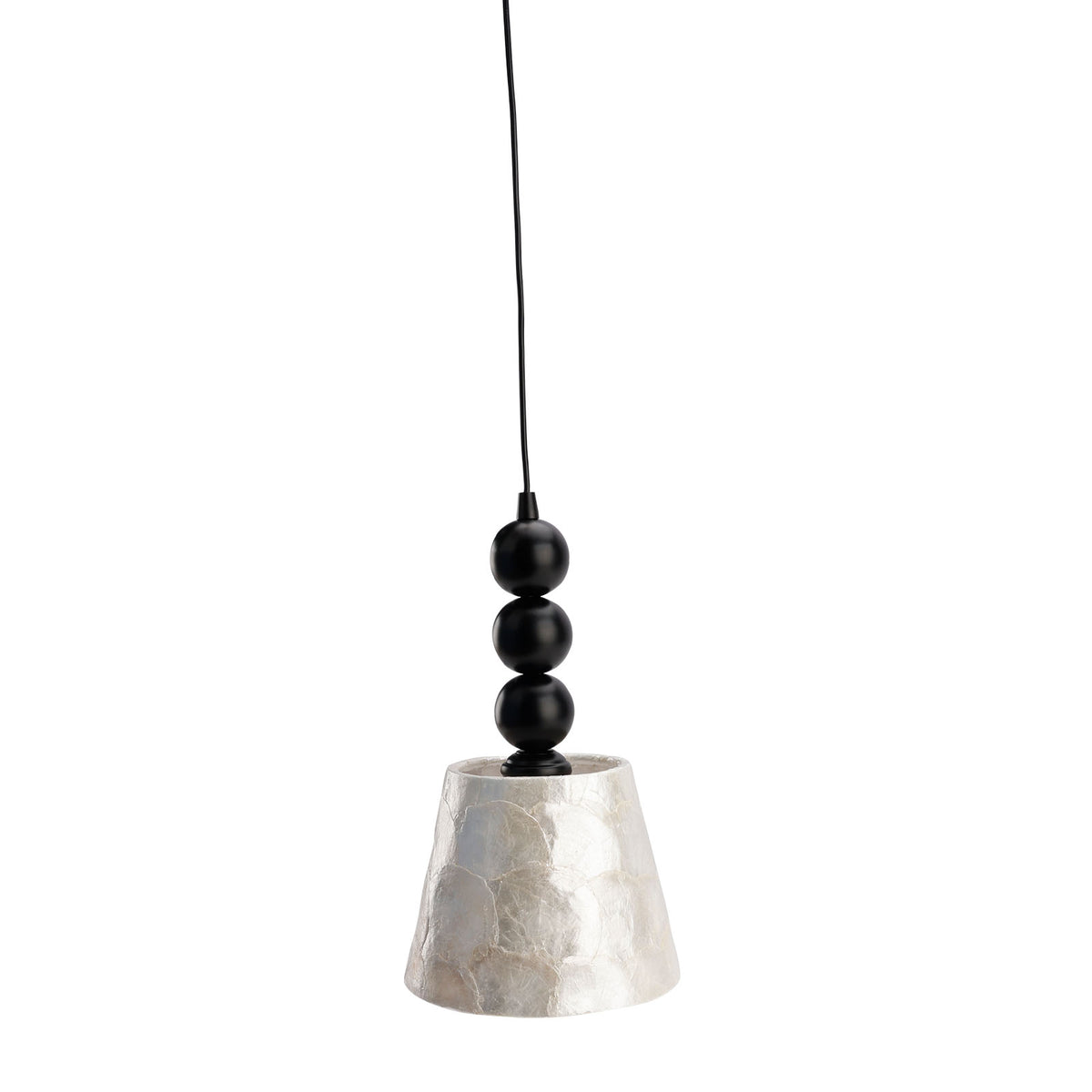 1-light 6.9" Natural Capiz Seashell Pendant Light