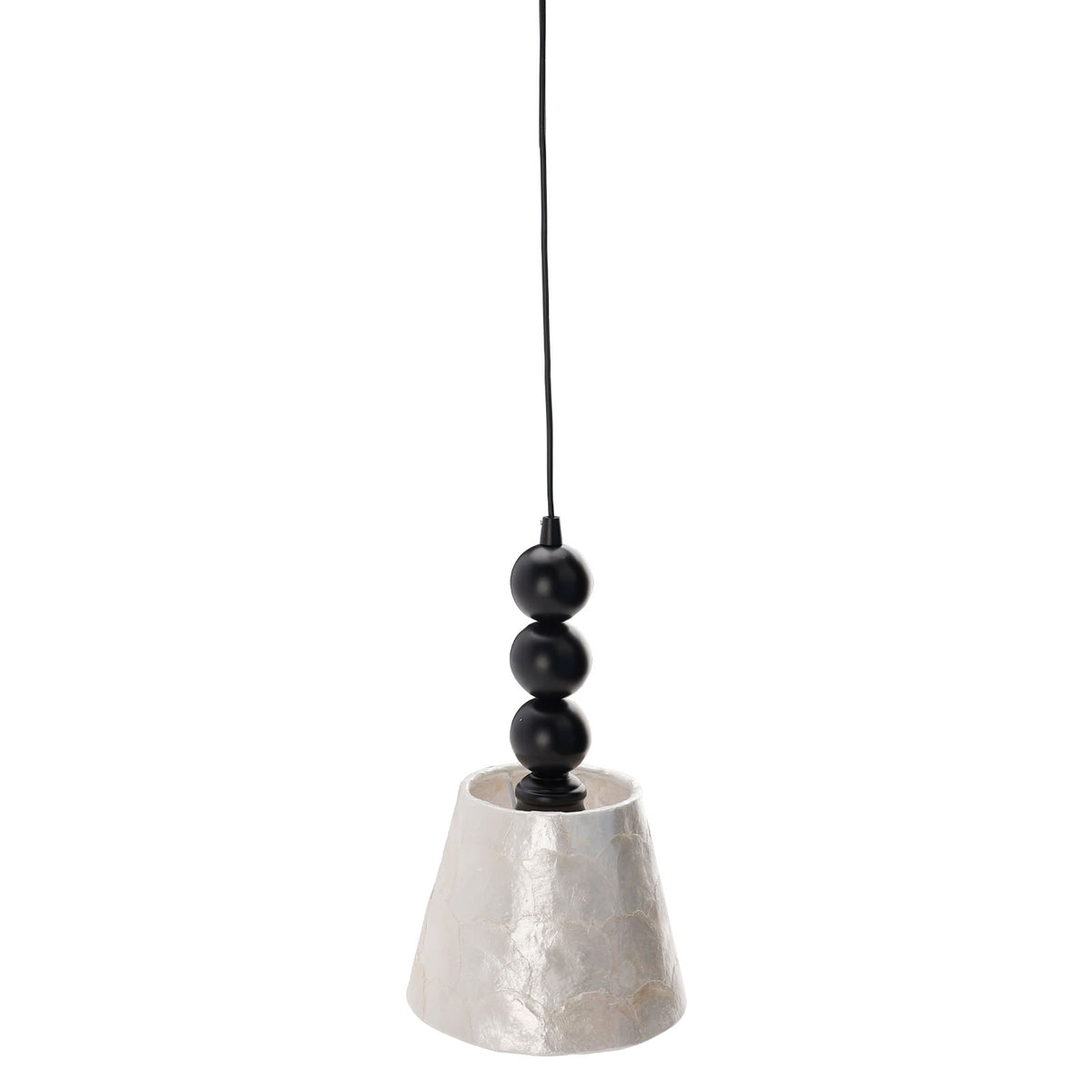 1-light 6.9" Natural Capiz Seashell Pendant Light
