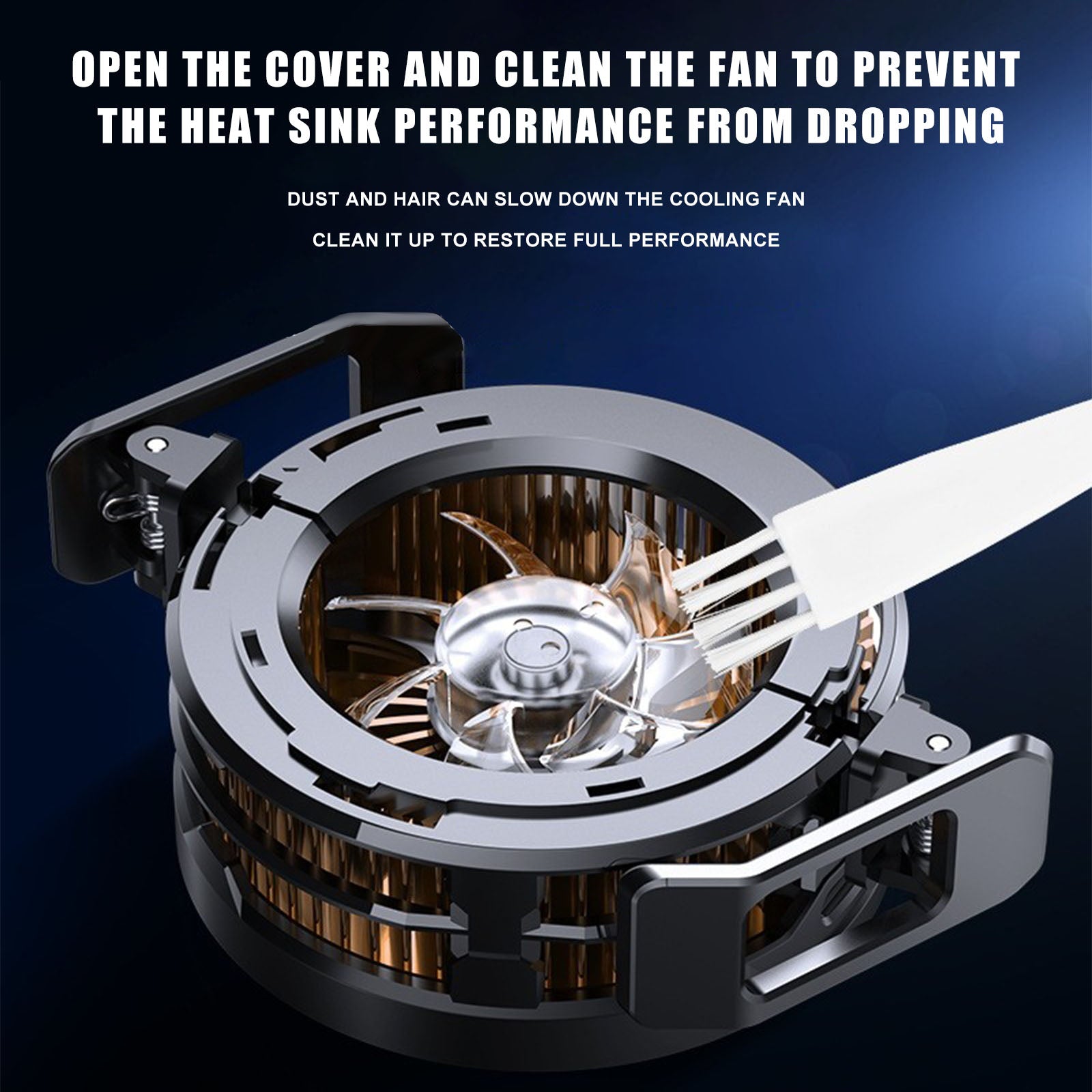 Magnetic Phone Cooling Fan Pad Phone Cooler RGB Light AI Smartphone Temperature