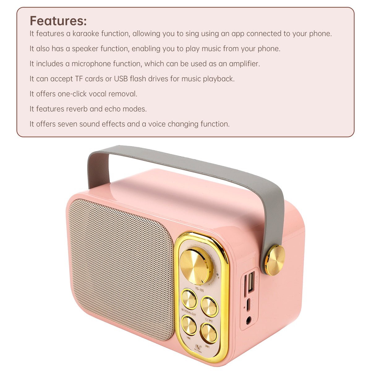 Mini Wireless Bluetooth Speaker 10W Power Home Theater Dual Microphone Speaker