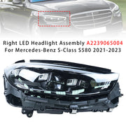 Right LED Headlight Assembly A2239065004 For Mercedes-Benz S-Class S580 21-2023