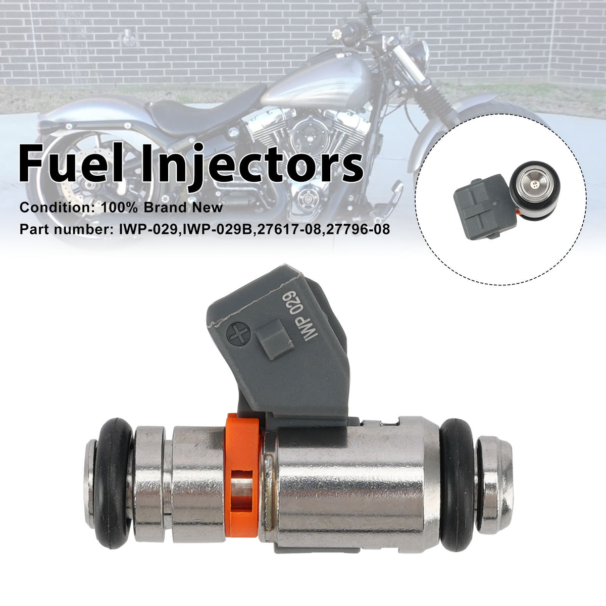 2009-2017 Harley-Davidson Tri Glide Fuel Injectors IWP-029 IWP-029B Generic