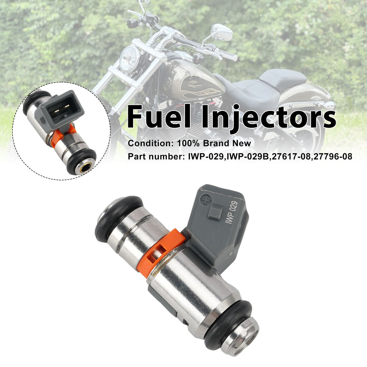 2009-2017 Harley-Davidson Tri Glide Fuel Injectors IWP-029 IWP-029B Generic