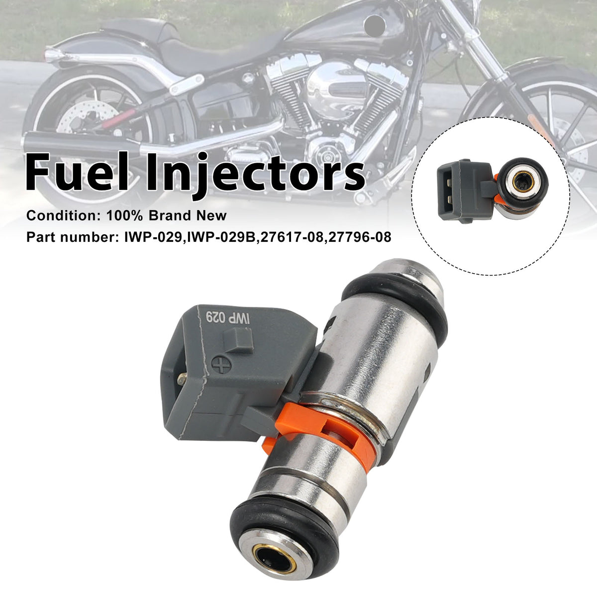 2009-2017 Harley-Davidson Tri Glide Fuel Injectors IWP-029 IWP-029B Generic