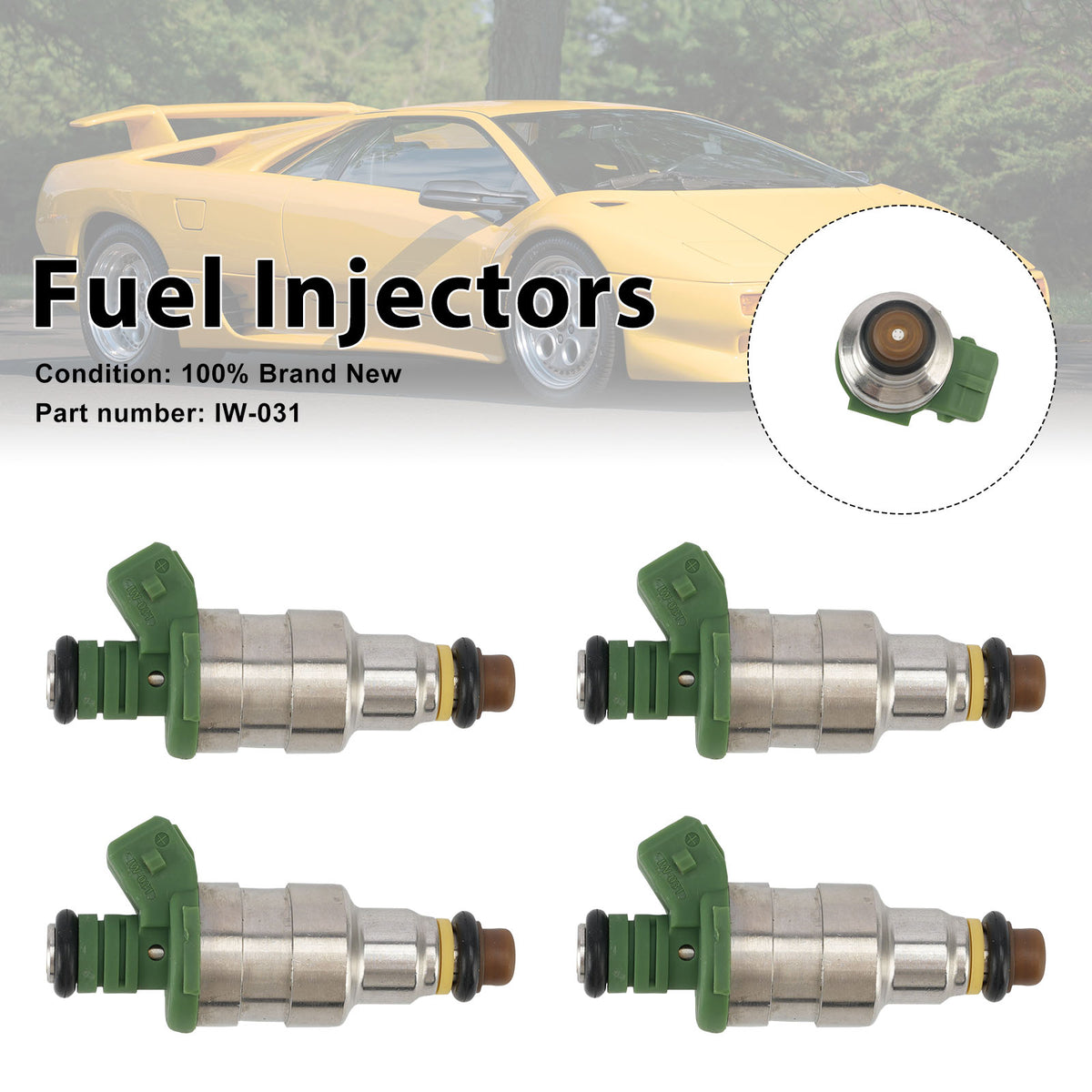 2002-2010 Lamborghini Murcielago 4PC IW031 Fuel Injectors IW-031 Generic