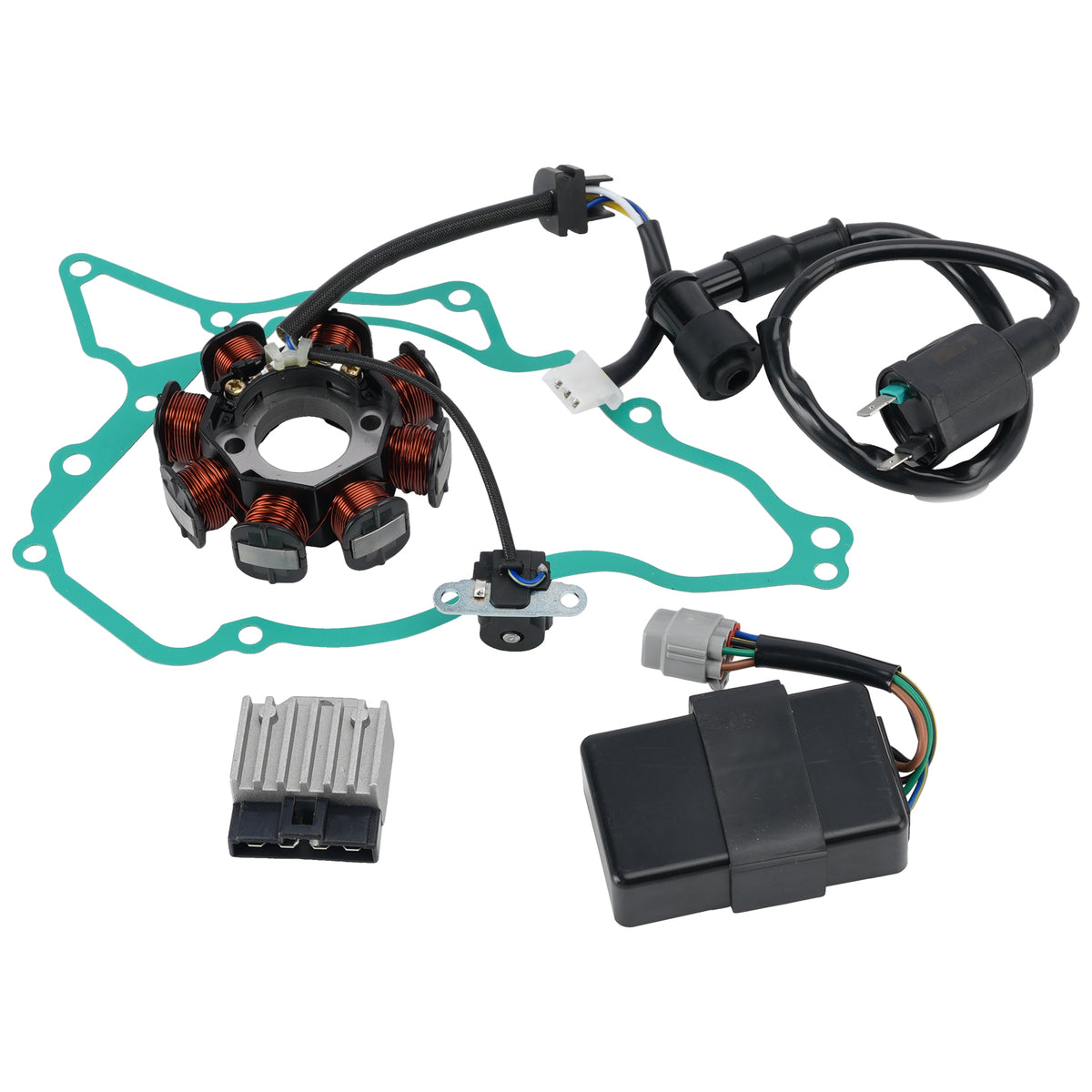 Stator Regulator CDI Box Ignition Coil Gasket Set For Kawasaki KLX110 2003-2009