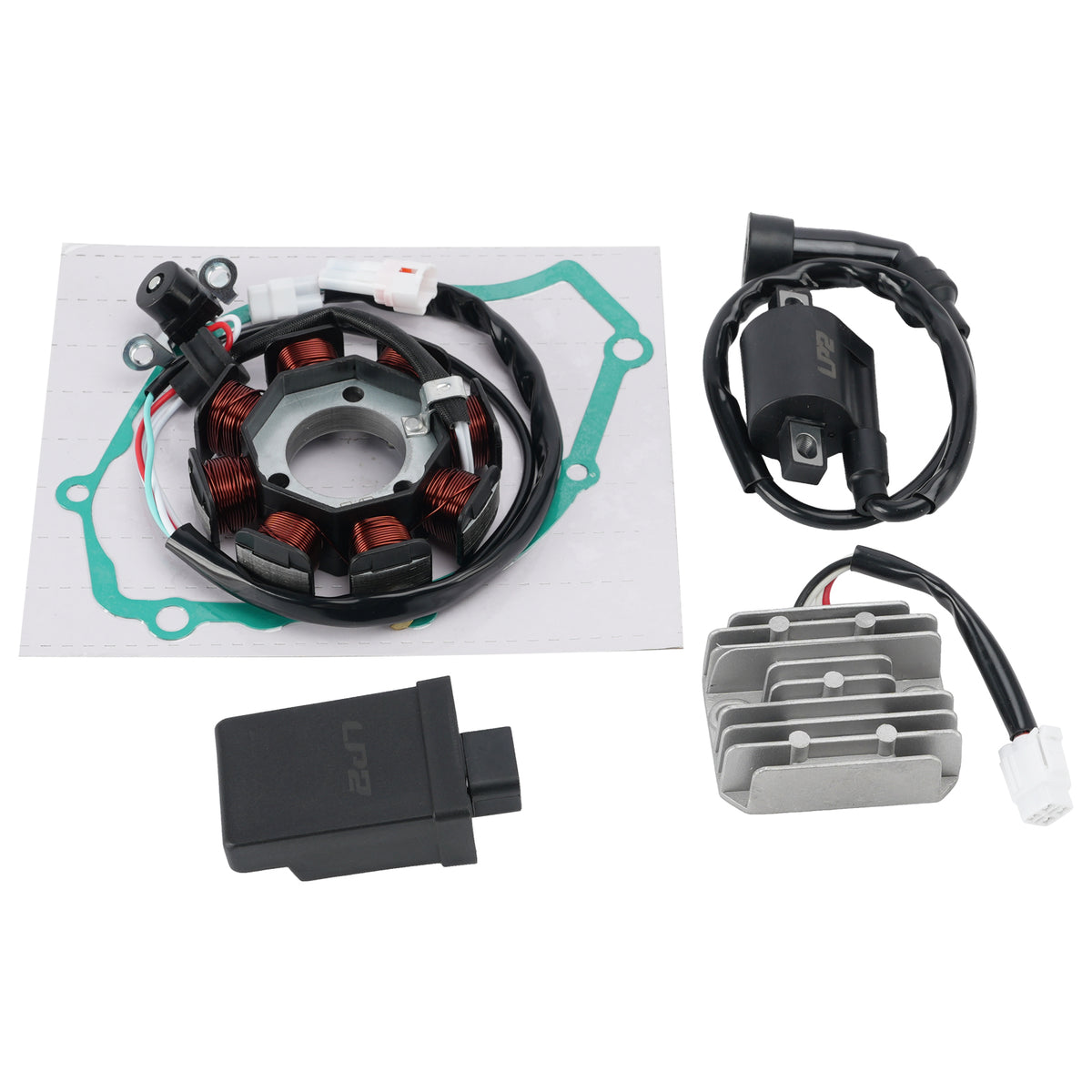 Stator Regulator CDI Box Ignition Coil Gasket Set For Yamaha Raptor 125 11-2013