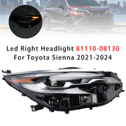 Led Right Headlight 81110-08130 For Toyota Sienna 2021-2024