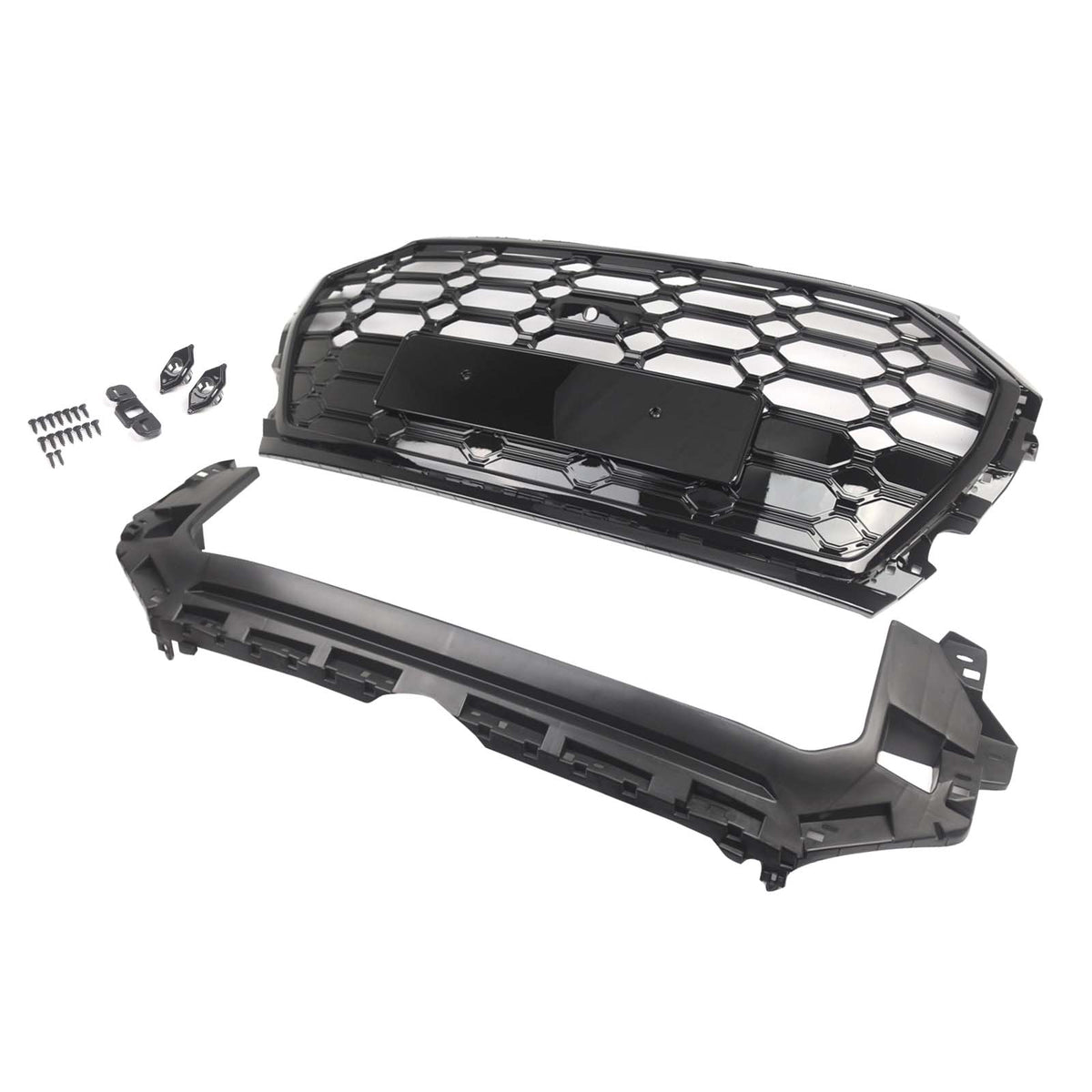 RSQ5 Style Front Honeycomb Mesh Grille Grill Fit Audi Q5 SQ5 2021-2025