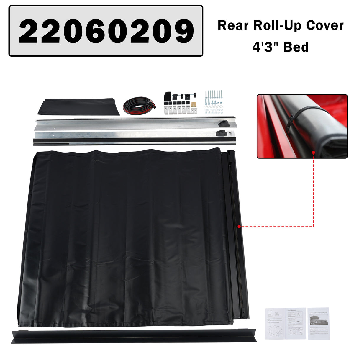 2022-2026 Hyundai Santa Cruz 4'3" Bed Rear Roll-Up Cover 22060209 Generic