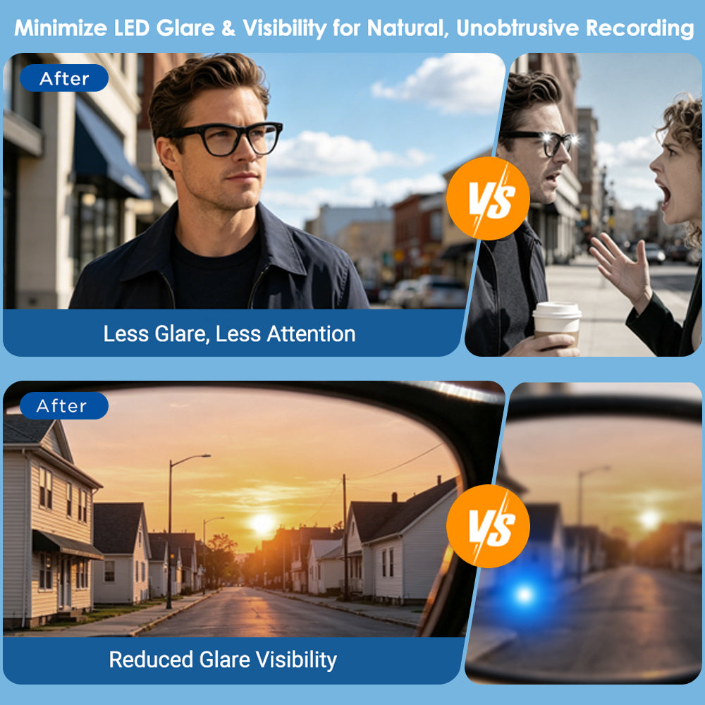 4 PC LED Light Blocking Covers for Ray-Ban Meta All Series Smart Glasses Gen1 Gen2 White