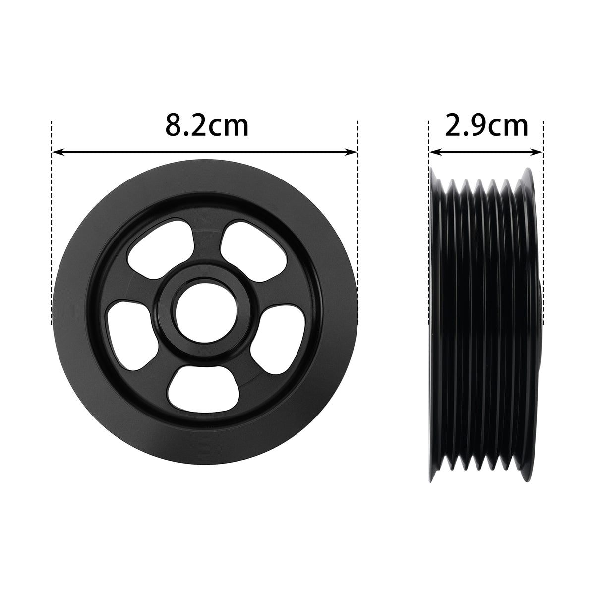 1999-2013 Truck/SUV V8 3" OD Overdrive Alternator Pulley 6 Rib Billet Aluminum Generic