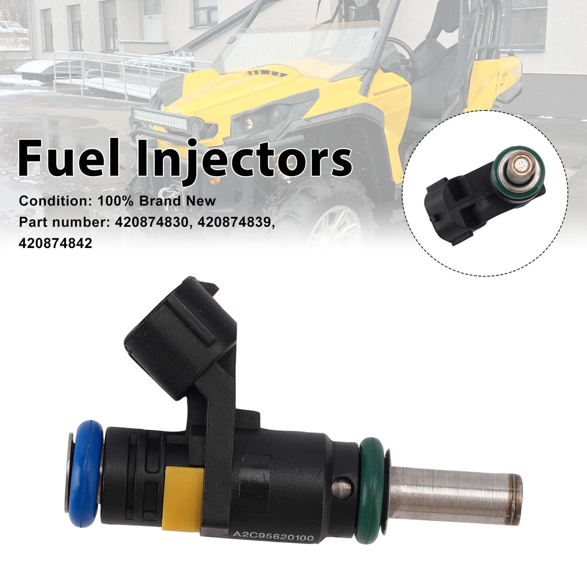 2013-2015 Outlander Max 1000 4X4 DPS EFI Fuel Injectors 420874830 420874839 Generic