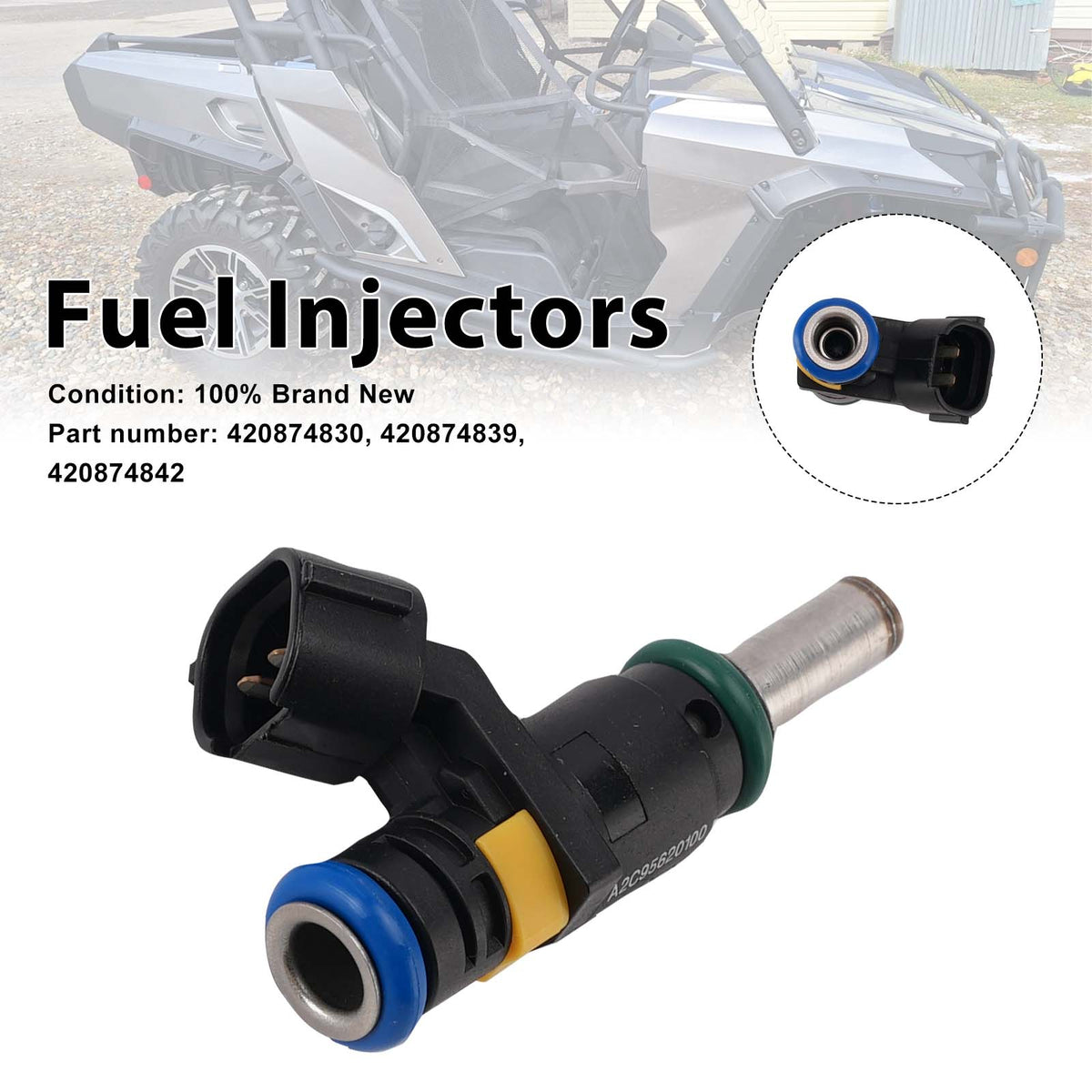 2013-2015 Outlander Max 1000 4X4 DPS EFI Fuel Injectors 420874830 420874839 Generic