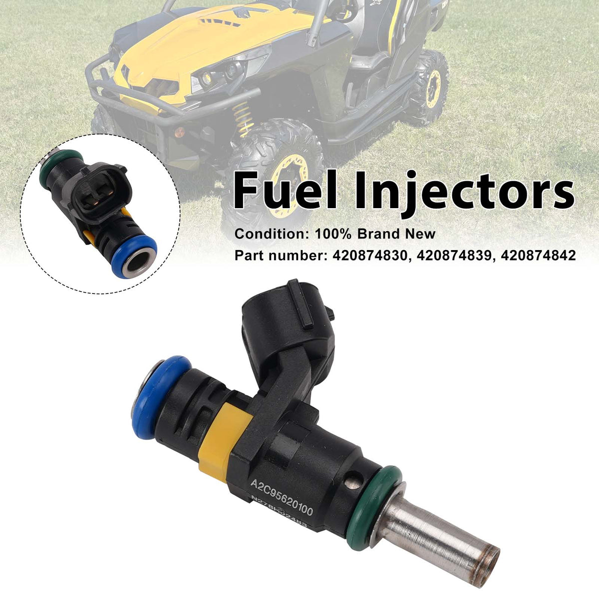 2013-2015 Outlander Max 1000 4X4 DPS EFI Fuel Injectors 420874830 420874839 Generic