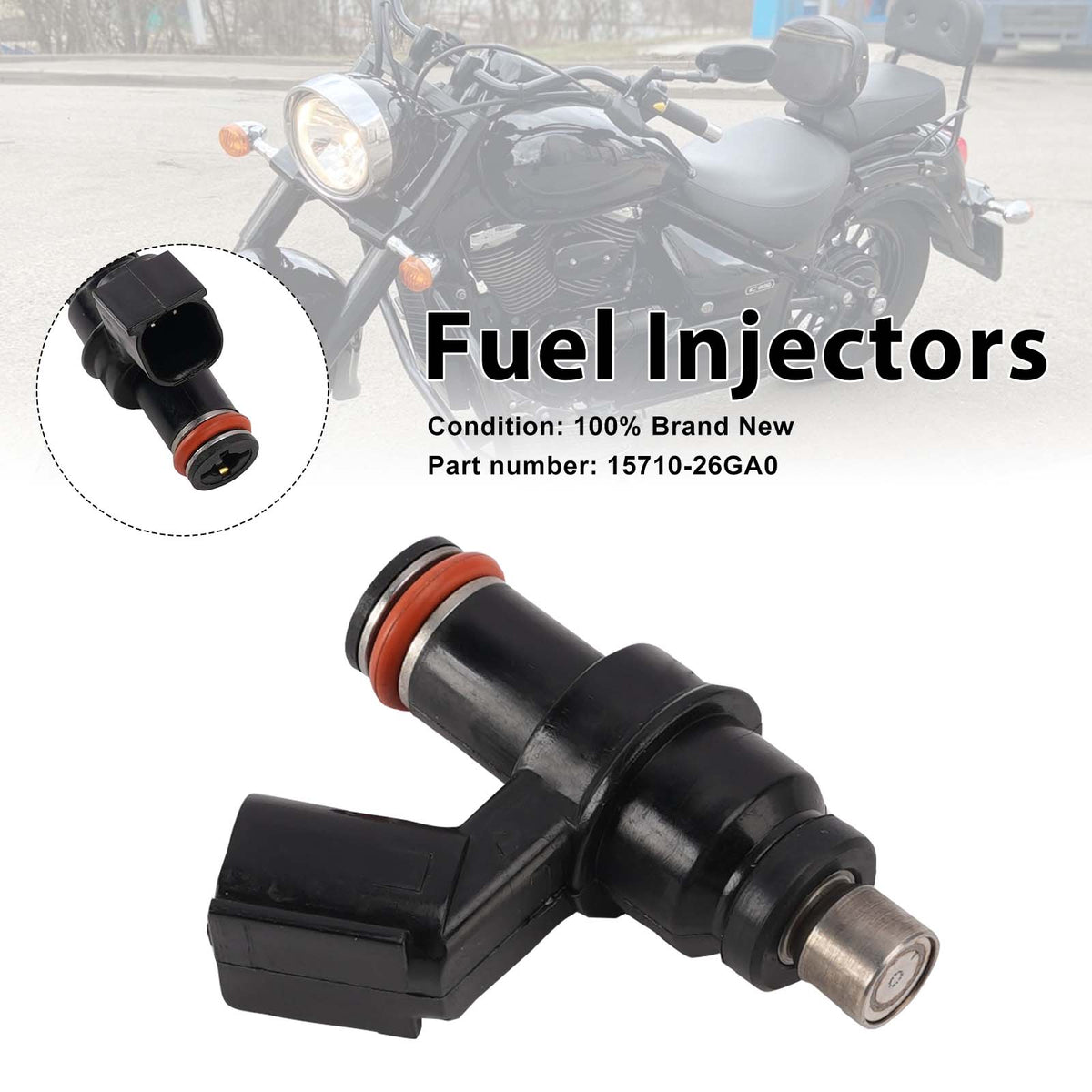 2009-2019 Suzuki TU250 TU250X (need 1pc) Fuel Injectors 15710-26GA0 Generic
