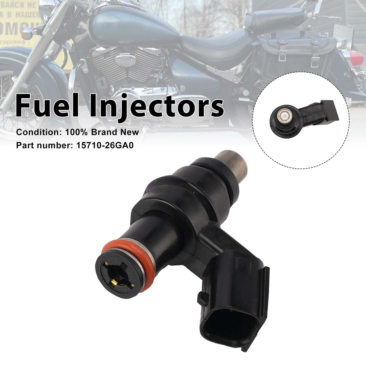 2009-2019 Suzuki TU250 TU250X (need 1pc) Fuel Injectors 15710-26GA0 Generic