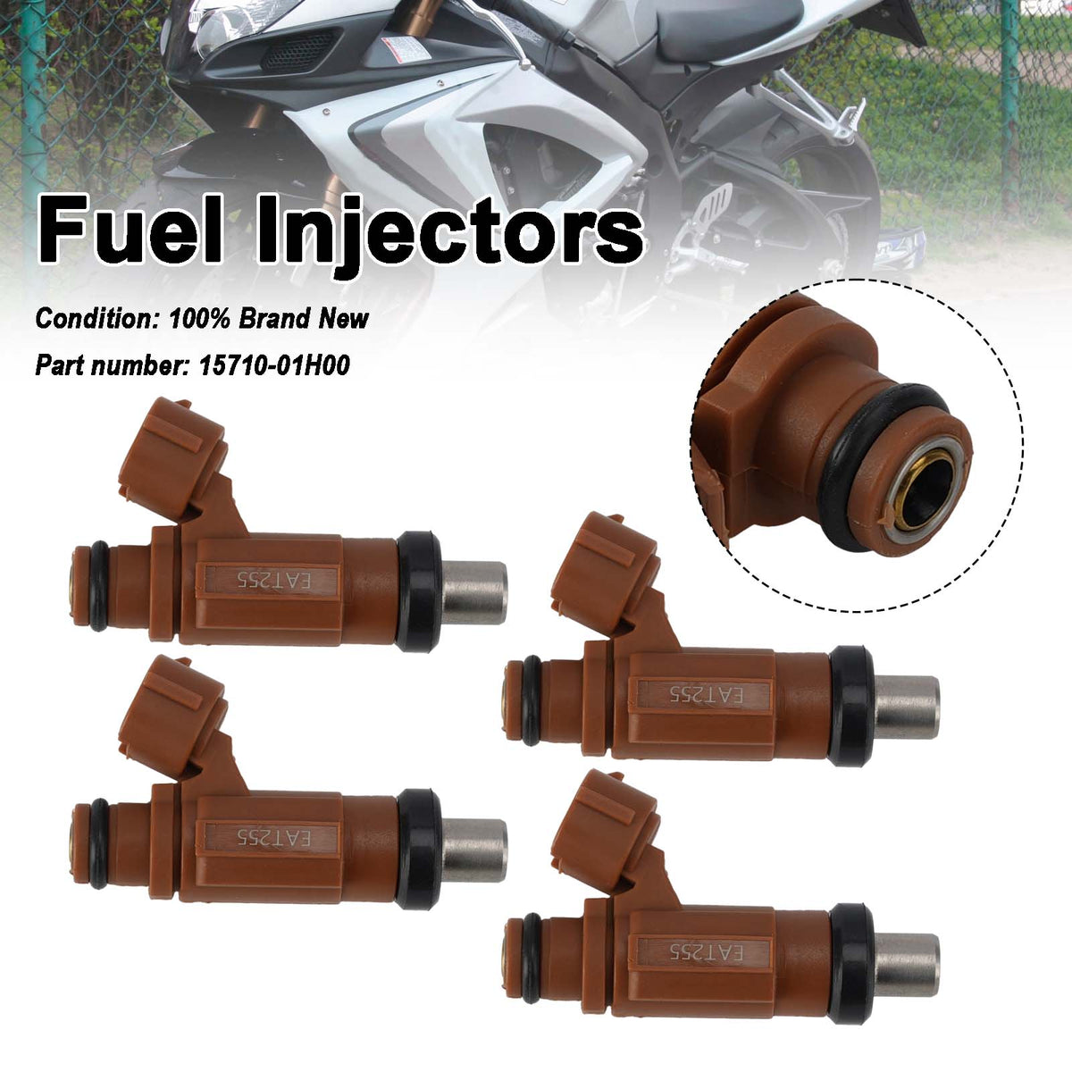 2006-2007 Suzuki GSX-R750 4PC Fuel Injectors 15710-01H00 Generic