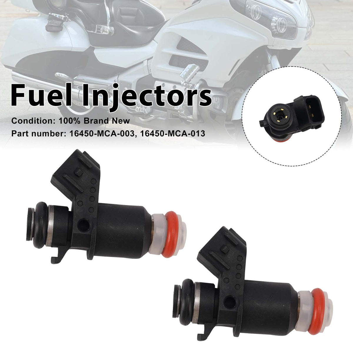 2014-2015 Honda Valkyrie 1800 2PC Fuel Injectors 16450-MCA-003 16450-MCA-013 Generic