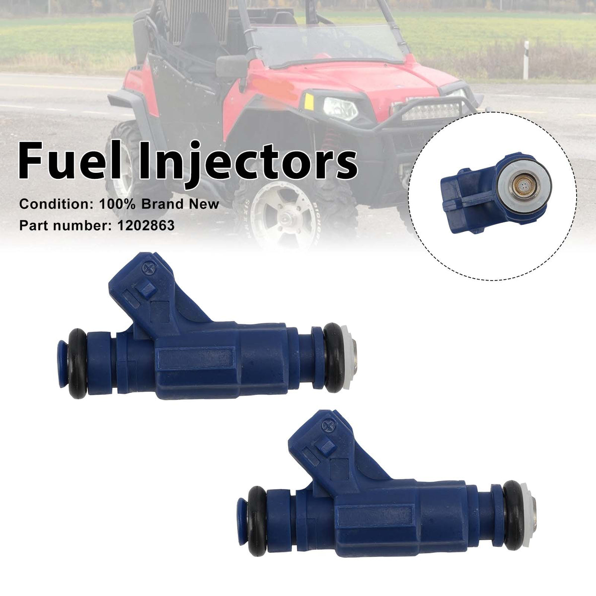 2009-2014 Polaris Sportsman 800 Efi 6x6 2PC Fuel Injectors 1202863 Generic