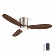 52" Flush Mount Ceiling Fan with Light