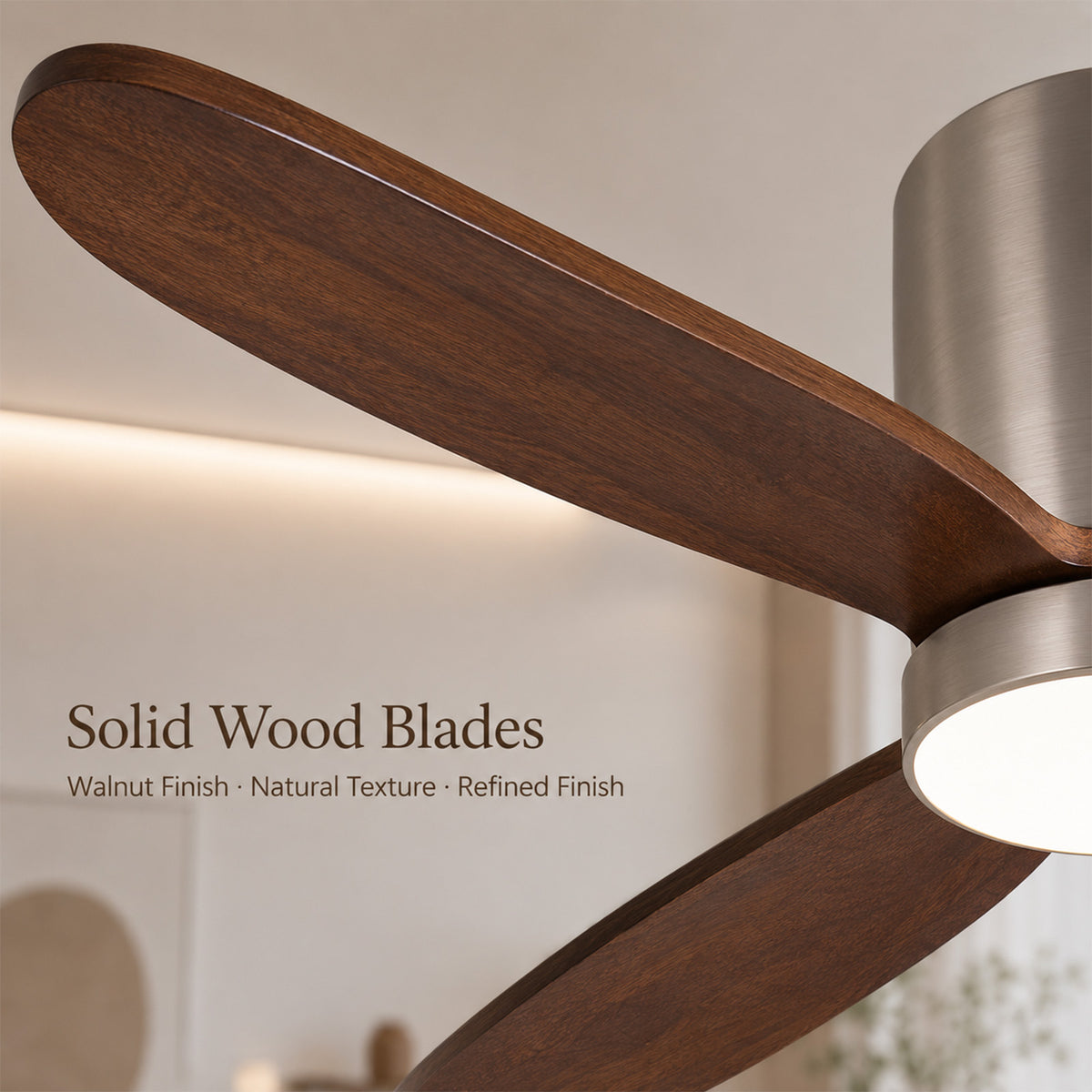 52" Flush Mount Ceiling Fan with Light