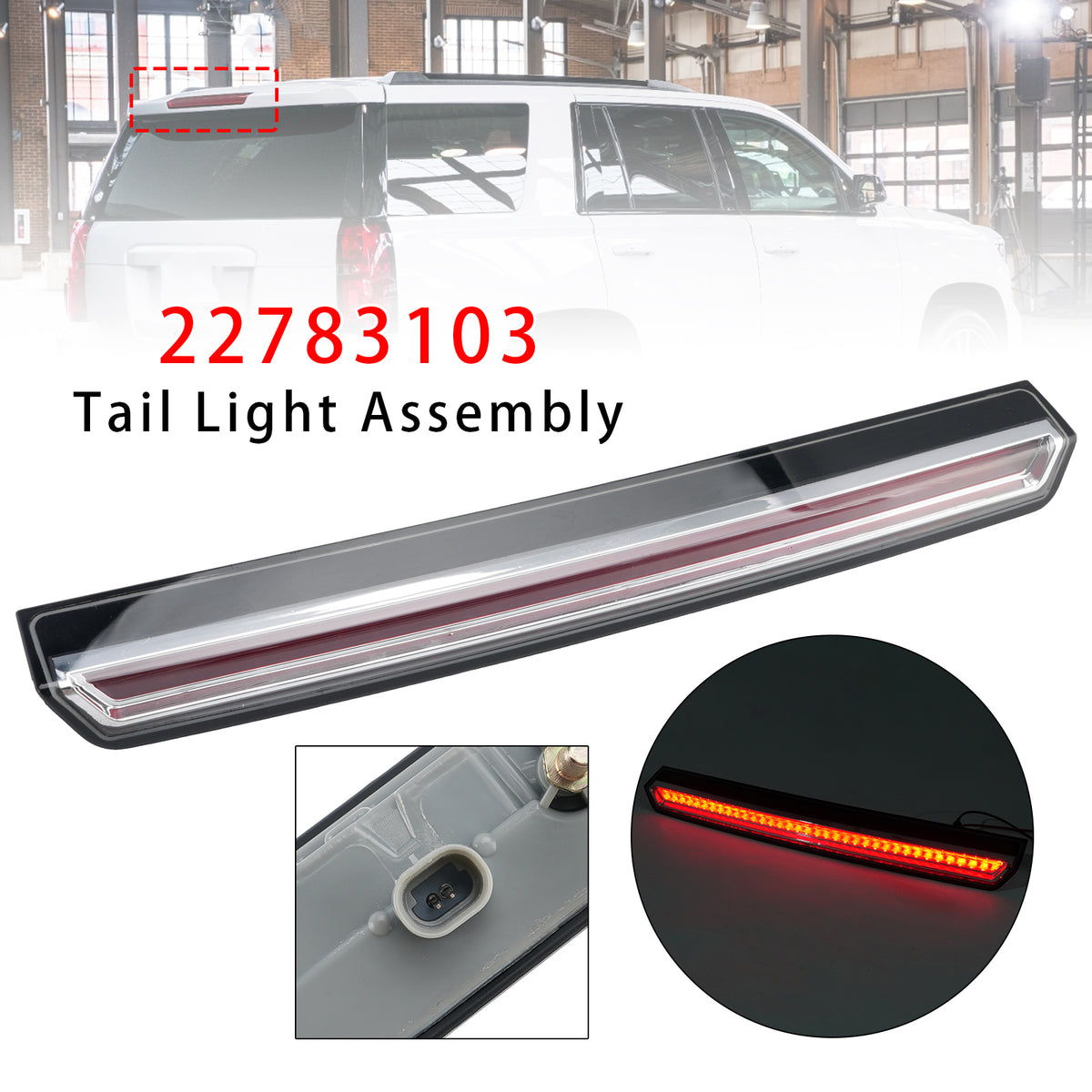 2016-2019 Chevrolet Suburban 3500HD LED Third Brake Light 22783103 22803028 Generic