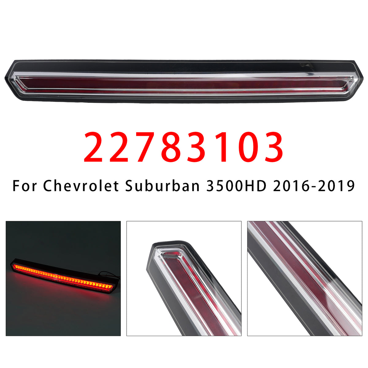 2016-2019 Chevrolet Suburban 3500HD LED Third Brake Light 22783103 22803028 Generic